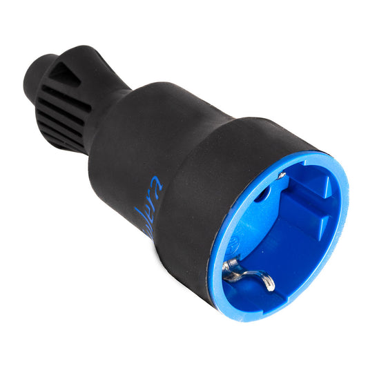 Ficha mÃ³vel 2p+t, 16a 250v borracha preta_0