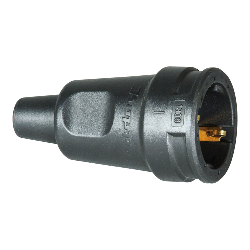 Base aÃ©rea 2p+e borracha 16a 250v preta. kopp_0
