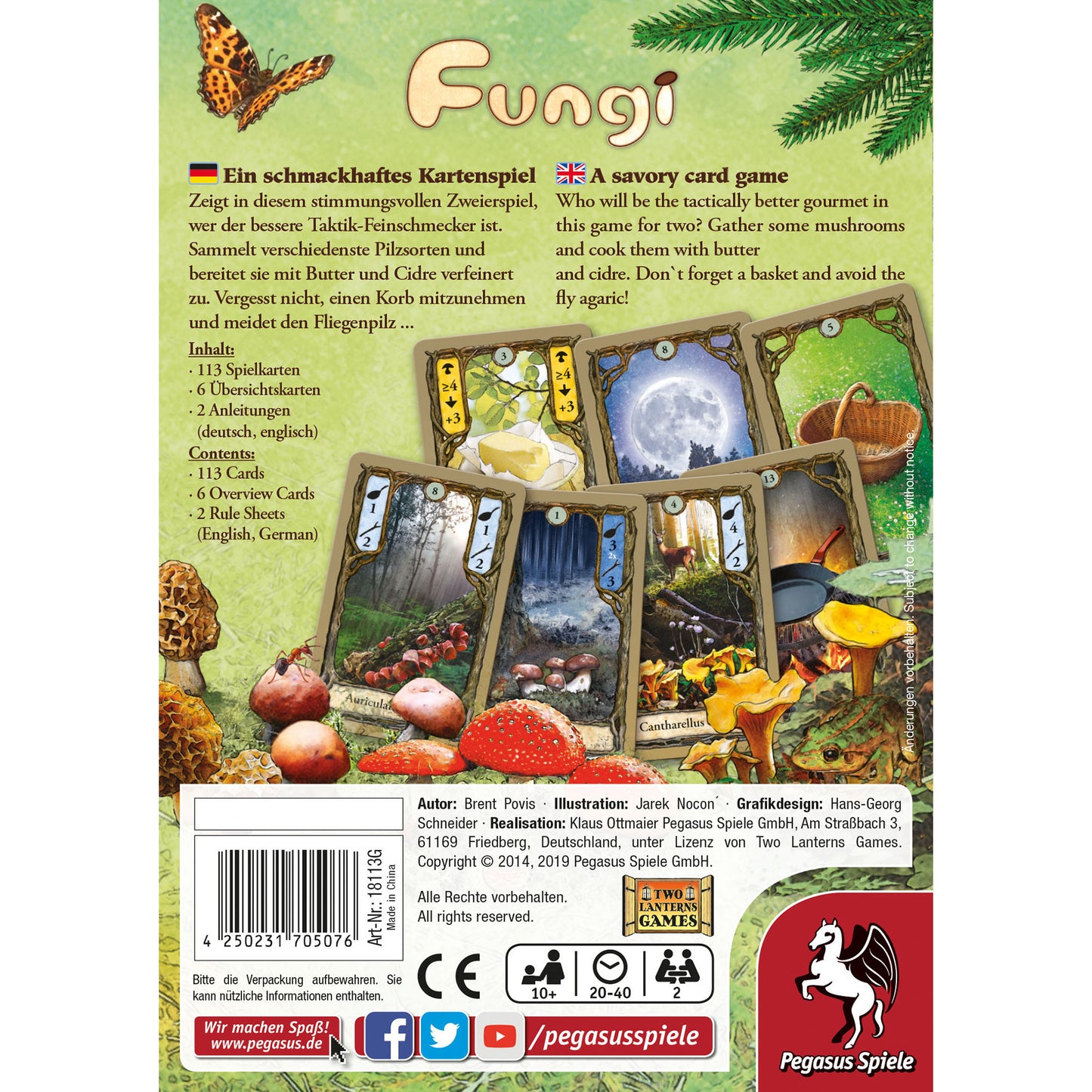 Pegasus Fungi Jogo de Cartas Estratégia 2 Jogadores Inglês