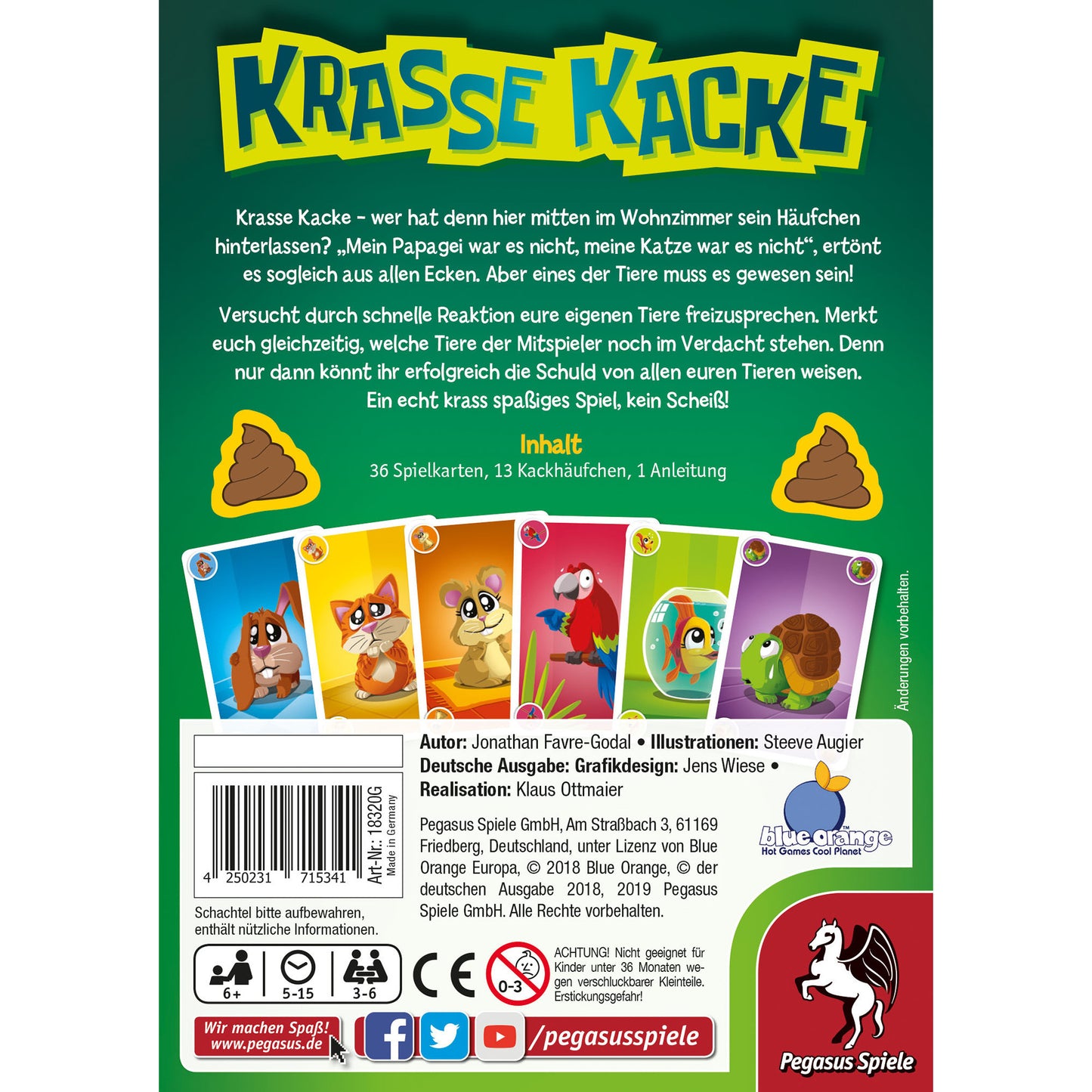 Pegasus Crazy Crap Jogo de Cartas Alemão 3-6 Jogadores