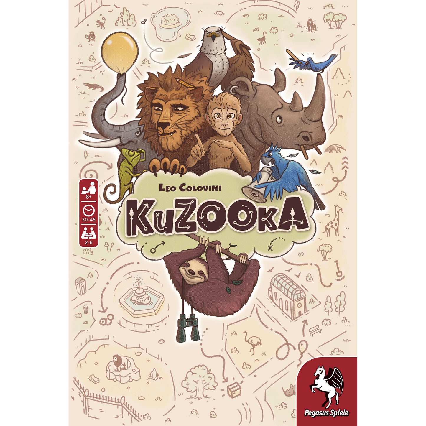 Jogo de Tabuleiro Pegasus KuZOOkA 2-6 Jogadores