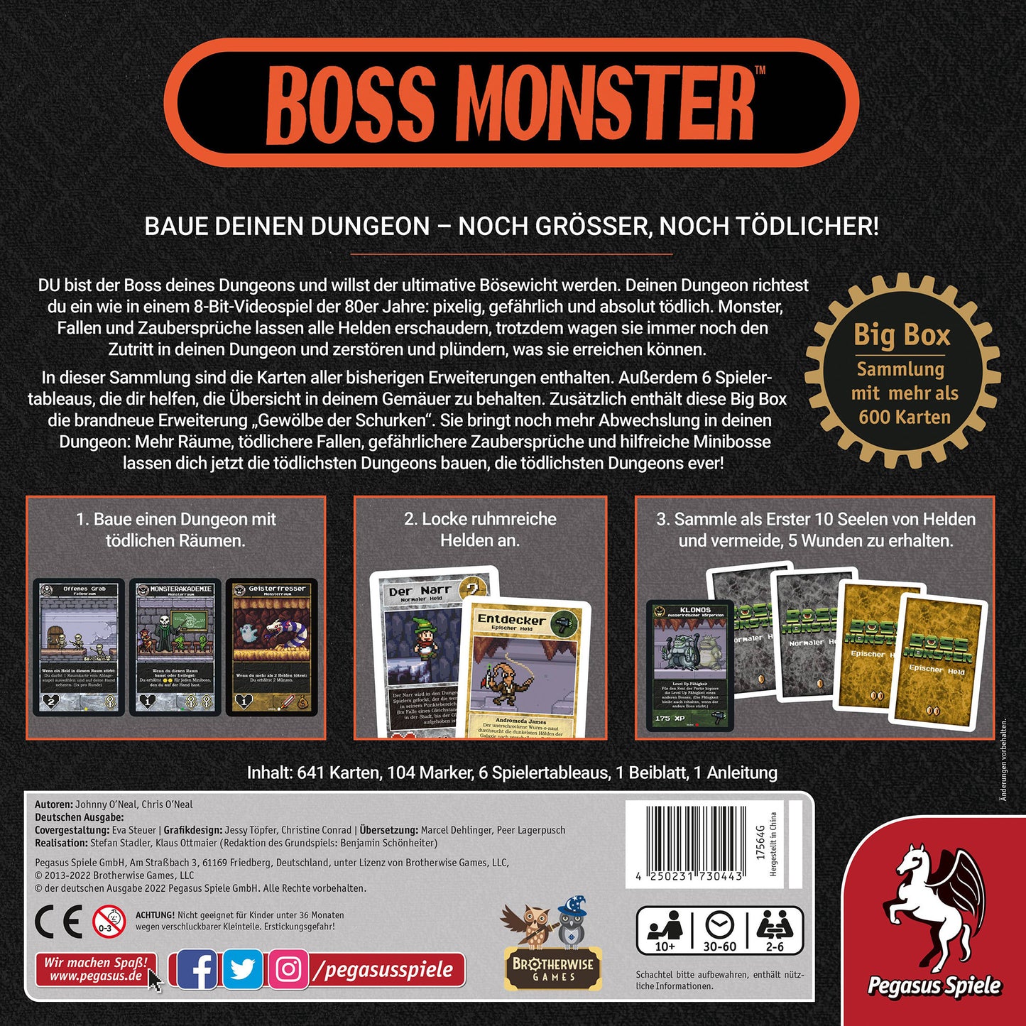 Jogo de Tabuleiro Pegasus Boss Monster Big Box Alemão 2-6 Jogadores