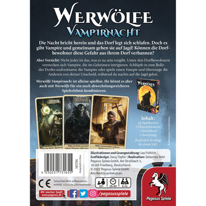 Jogo de Cartas Pegasus Werewolves – Vampire Night Alemão 5-24 Jogadores
