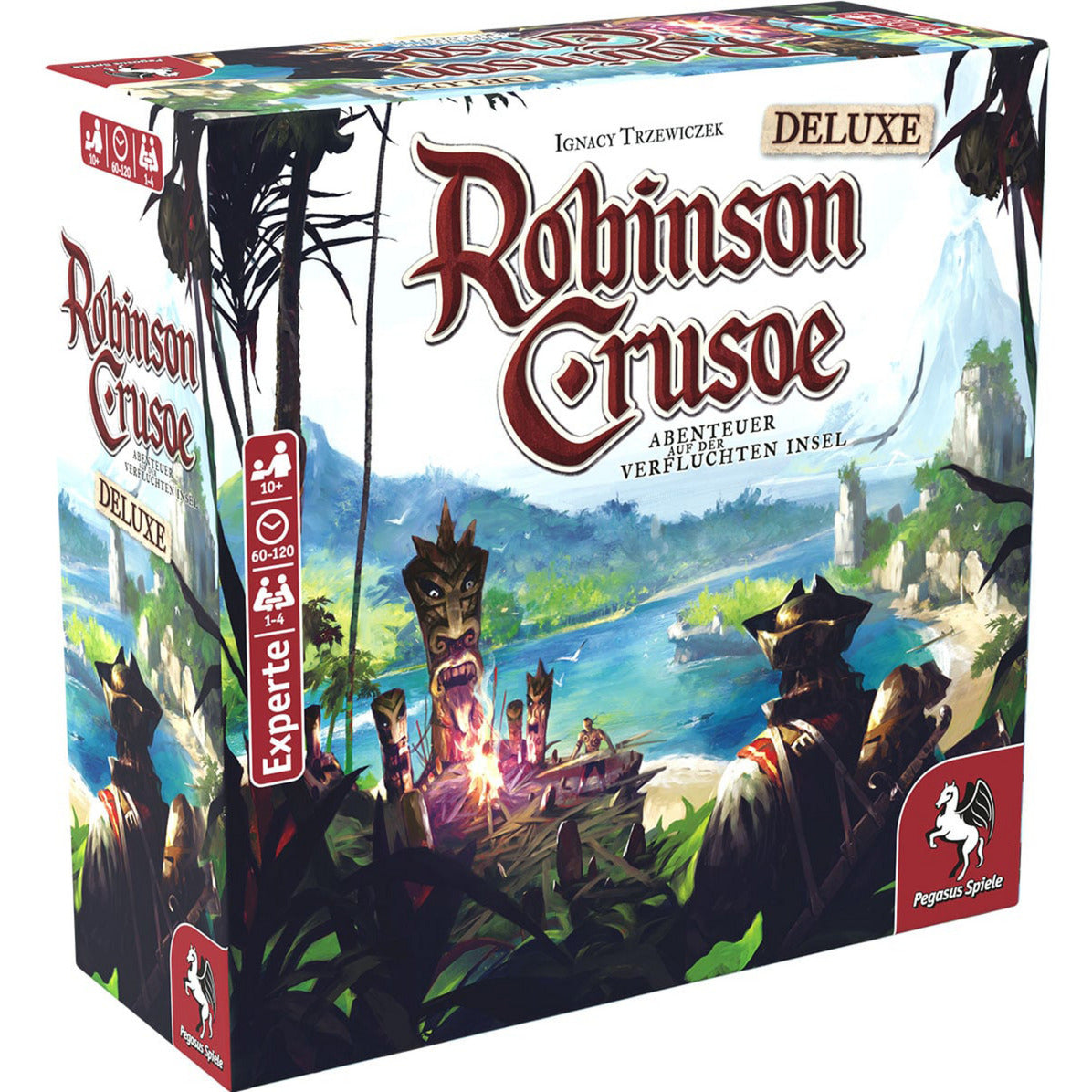 Jogo de Tabuleiro Pegasus Robinson Crusoe Deluxe Edition 1-4 Jogadores Alemão