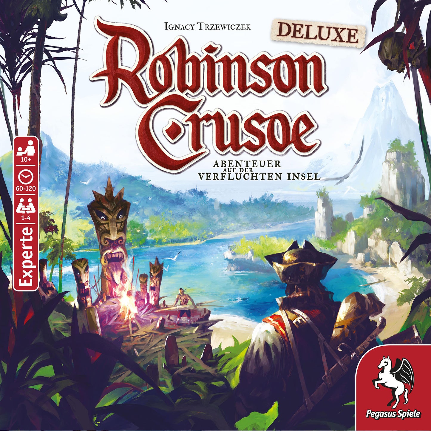 Jogo de Tabuleiro Pegasus Robinson Crusoe Deluxe Edition 1-4 Jogadores Alemão