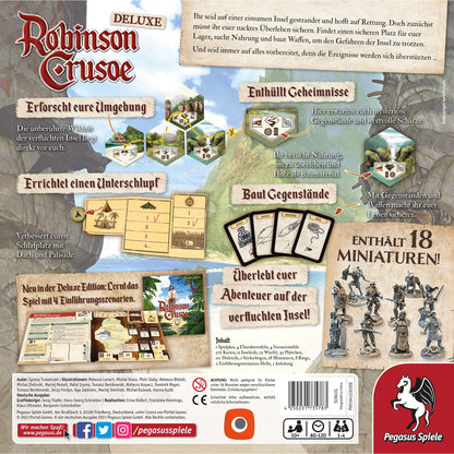 Jogo de Tabuleiro Pegasus Robinson Crusoe Deluxe Edition 1-4 Jogadores Alemão