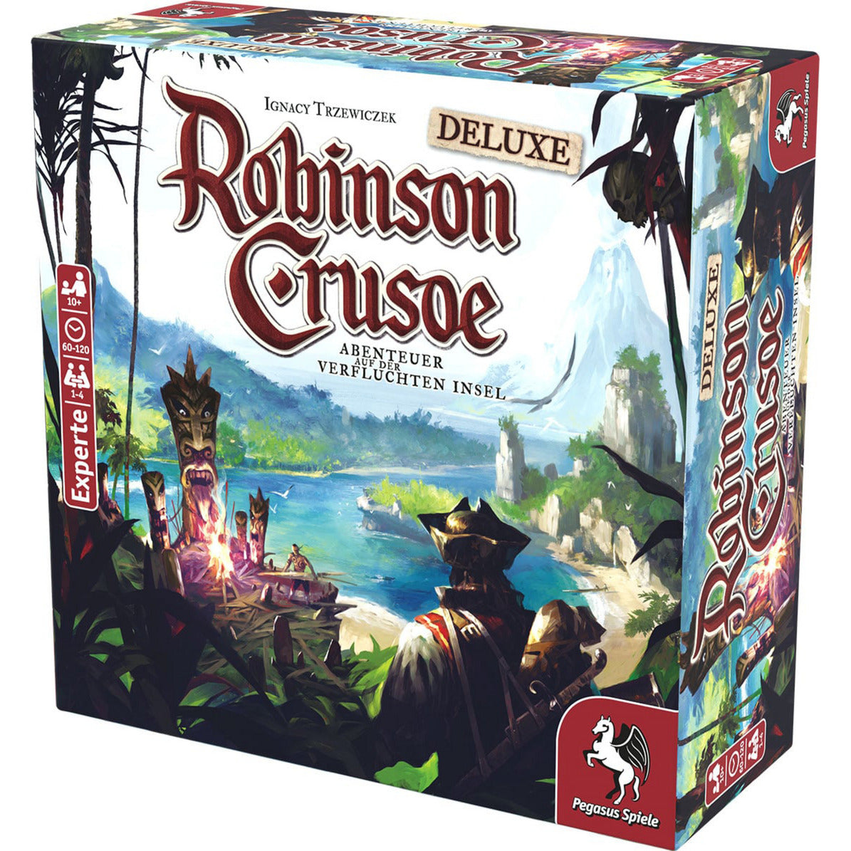 Jogo de Tabuleiro Pegasus Robinson Crusoe Deluxe Edition 1-4 Jogadores Alemão