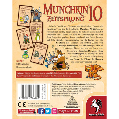 Jogo Cartas Pegasus Munchkin 10 Time Jump Extensão Alemão