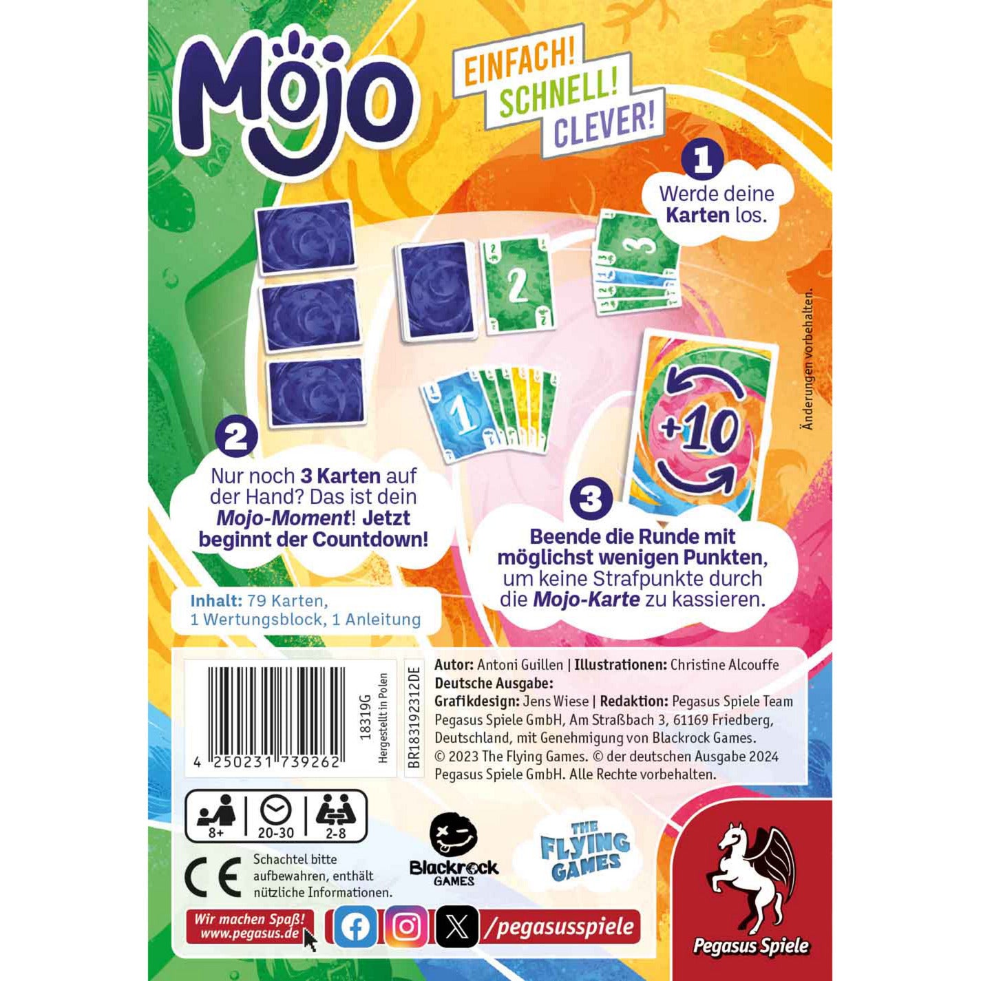 Jogo de Cartas Pegasus Mojo 2-8 Jogadores 8+