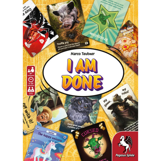 Jogo de Cartas Pegasus I AM DONE Edição Inglesa 2-5 Jogadores