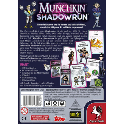Jogo de Cartas Munchkin Shadowrun Pegasus Alemão