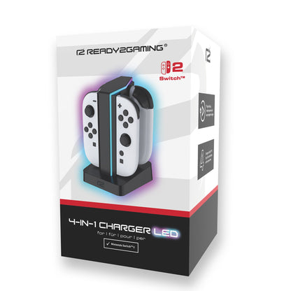 Base de Carregamento ready2gaming Nintendo Switch 2 4 em 1 LED