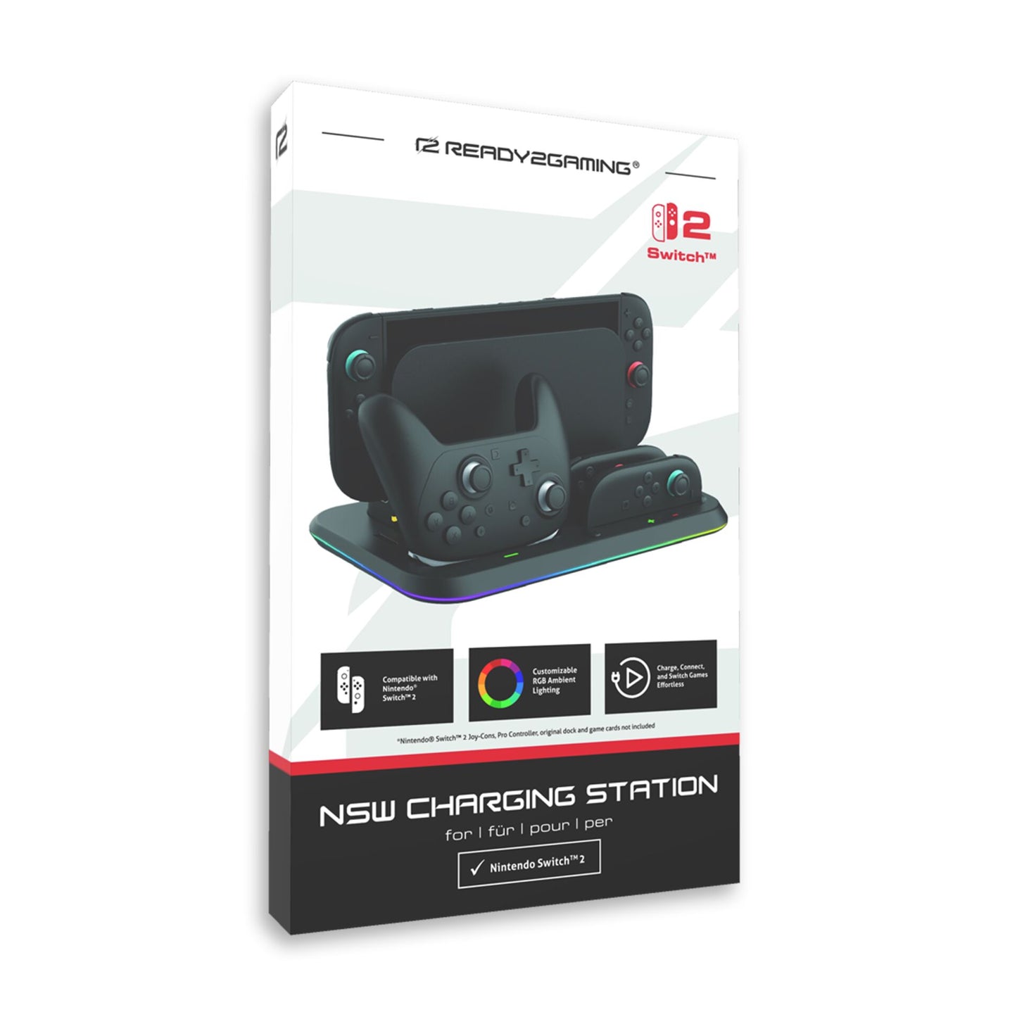 Base de Carregamento ready2gaming Nintendo Switch 2 RGB