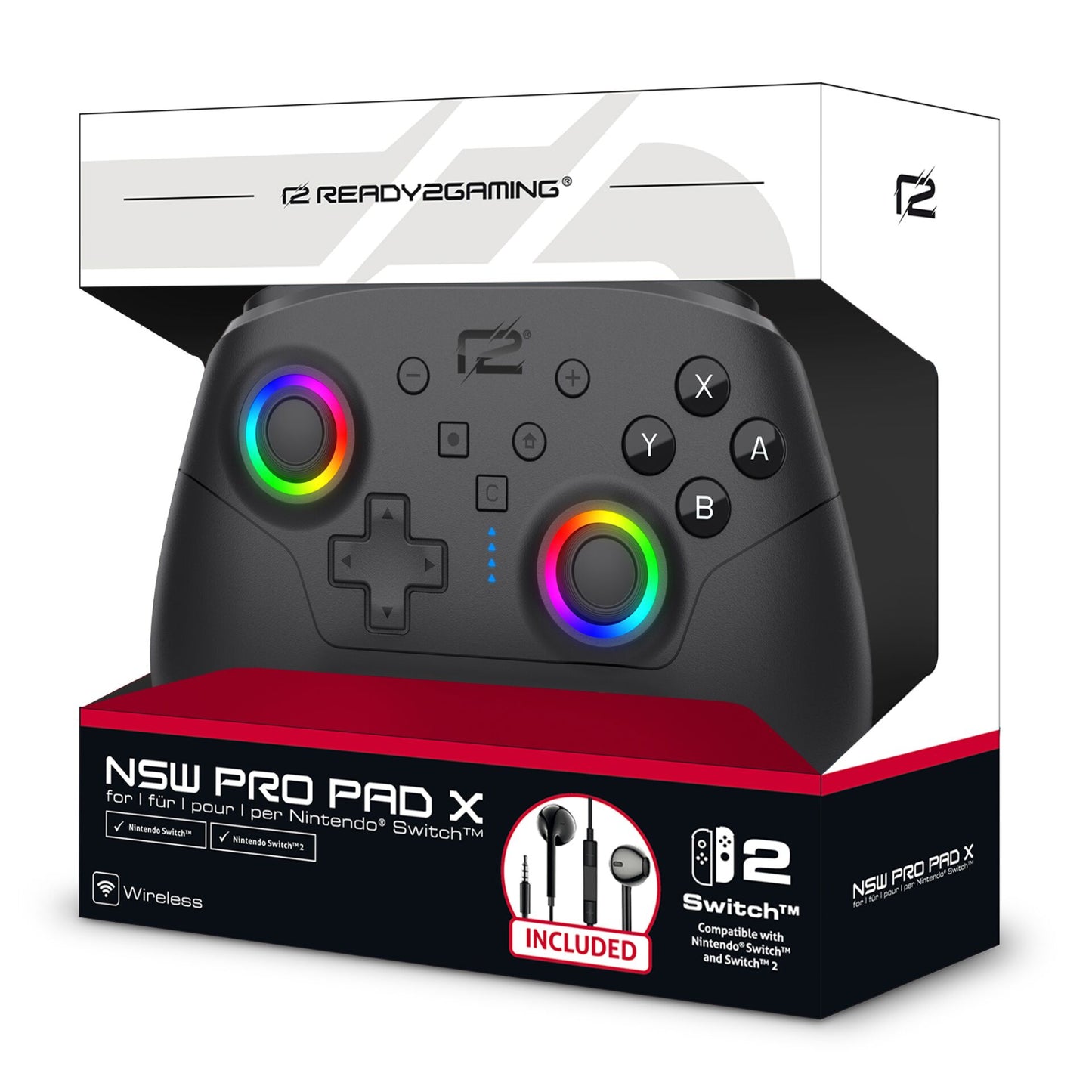 Comando ready2gaming Nintendo Switch 2 Game Pro X Preto