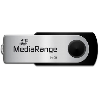 Pen USB MediaRange Flexi-Drive 64GB USB-A 2.0 Preto/Prata