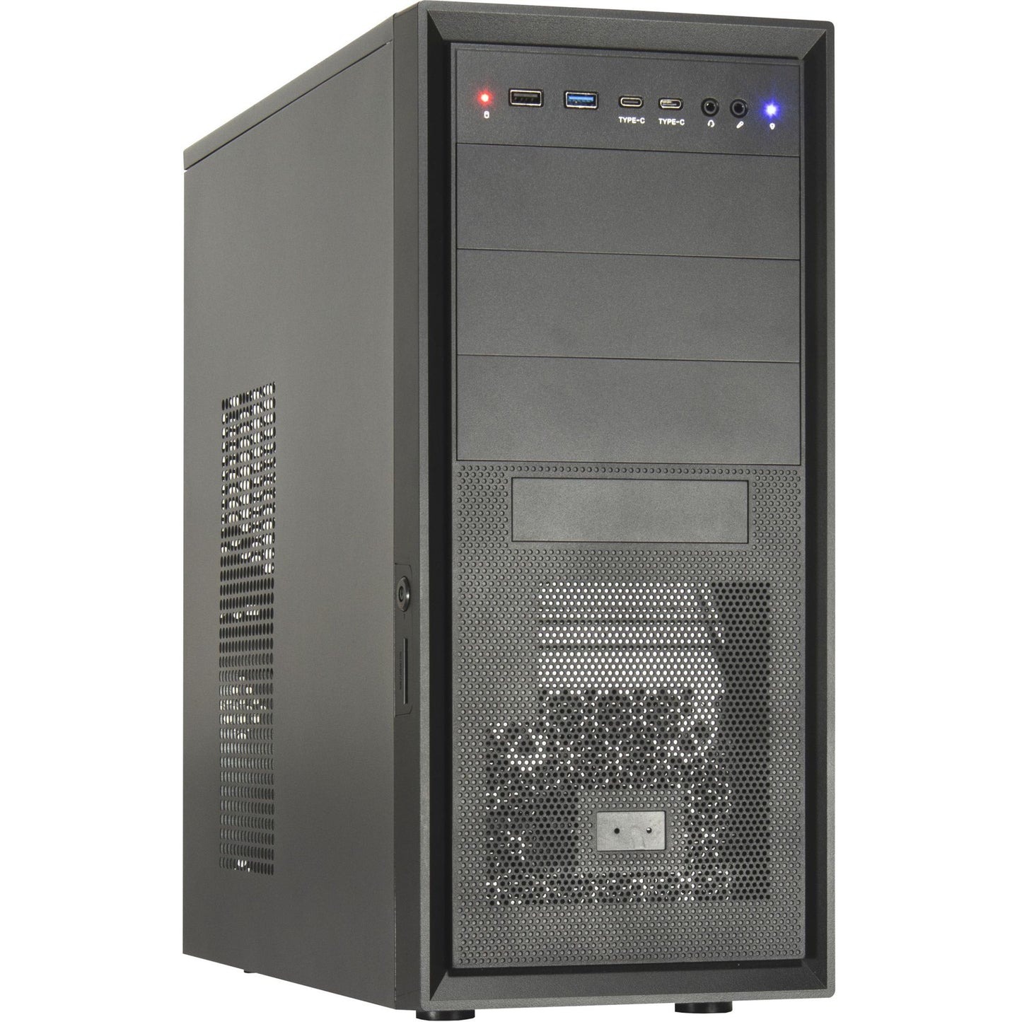 Caixa ATX Inter-Tech IT-8862 Plaid Midi-Tower Preta