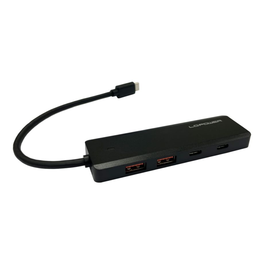 Hub USB LC-POWER / 4 Portas / Preto / LC-HUB-U3-4-C_1