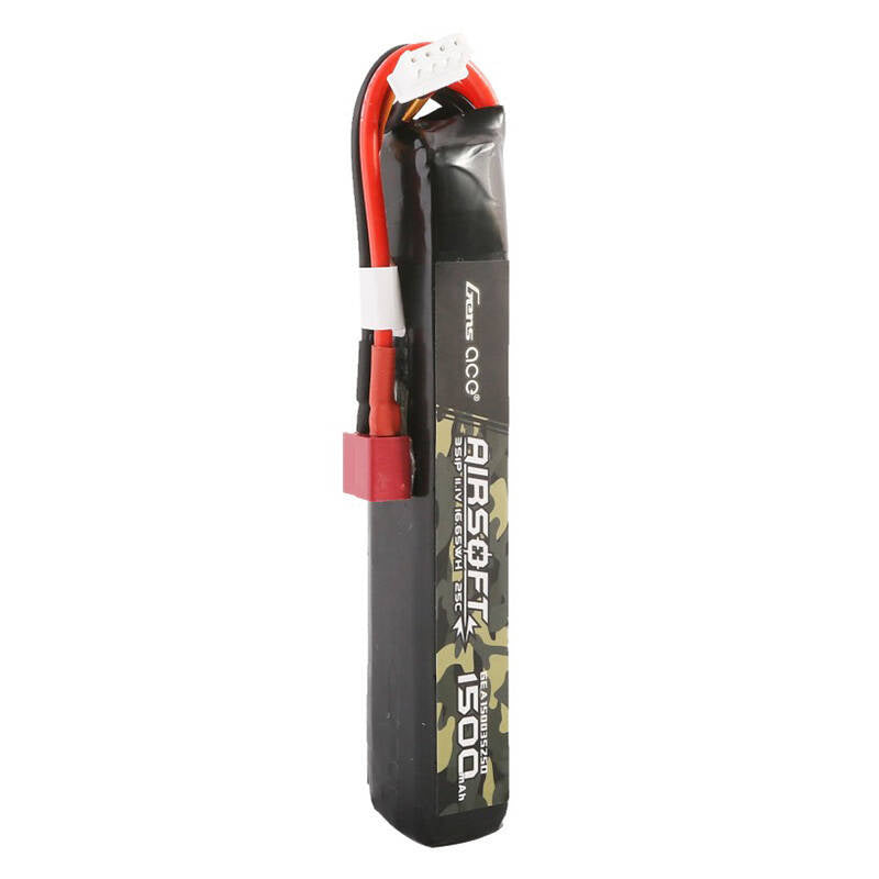 Gens ace 25C 1500mAh 3S1P 11.1V Airsoft Gun Lipo Battery with T Plug_1