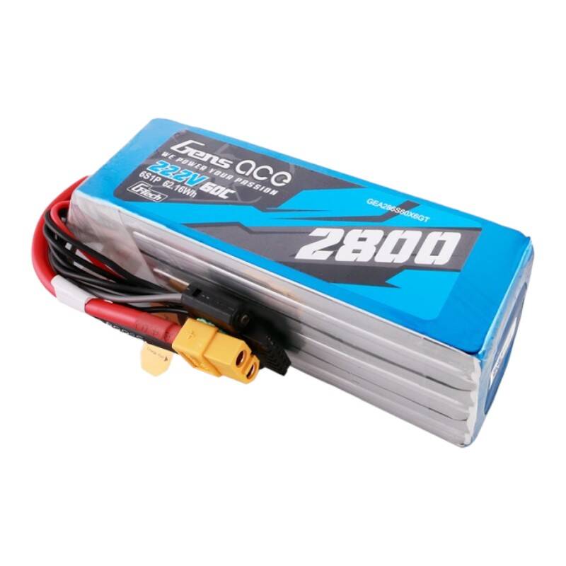 Gens ace G-Tech 2800mAh 22.2V 60C 6S1P Lipo Battery Pack with XT60 plug_2