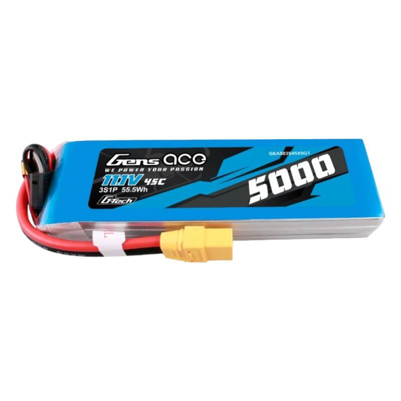 Gens ace G-Tech 5000mAh 11.1V 45C 3S1P lipo battery with XT90 Plug_0