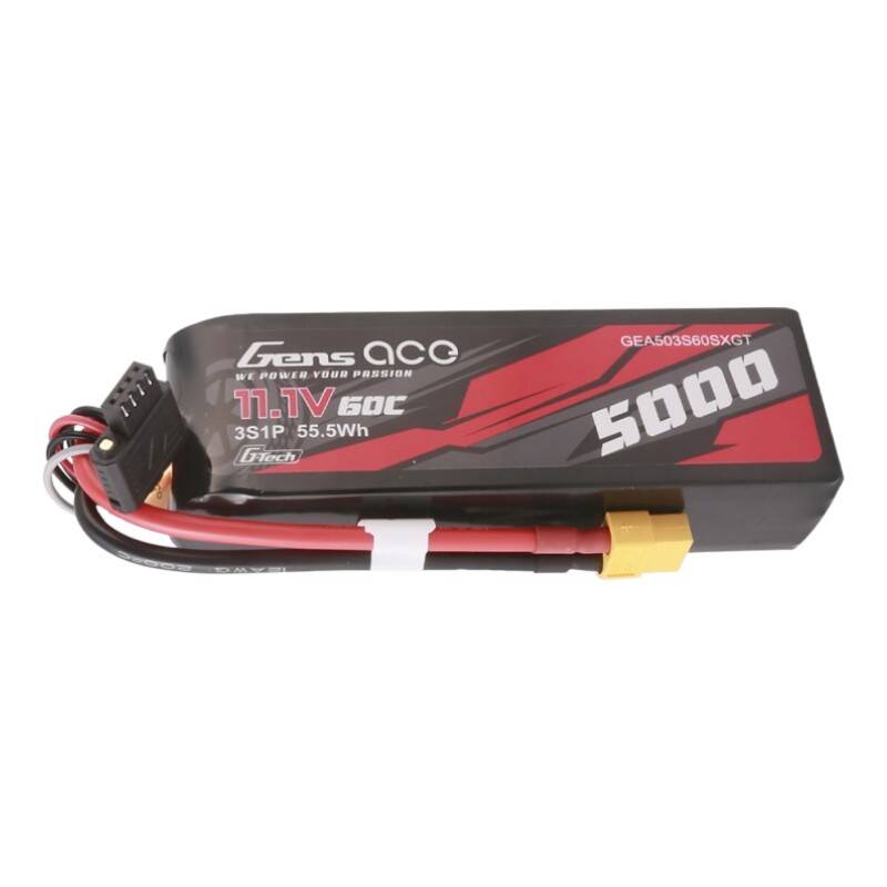 Gens ace G-Tech 5000mAh 11.1V 60C 3S1P Lipo With XT60 Plug_0