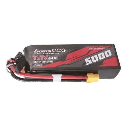 Gens ace G-Tech 5000mAh 11.1V 60C 3S1P Short-Size Lipo With XT60 Plug_0