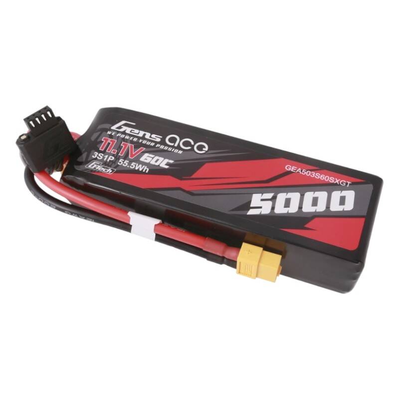 Gens ace G-Tech 5000mAh 11.1V 60C 3S1P Short-Size Lipo With XT60 Plug_2