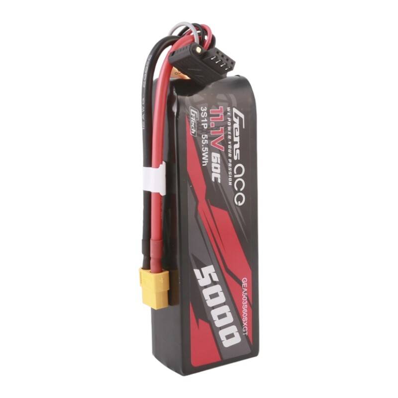 Gens ace G-Tech 5000mAh 11.1V 60C 3S1P Short-Size Lipo With XT60 Plug_3