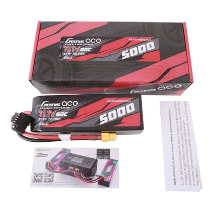 Gens ace G-Tech 5000mAh 11.1V 60C 3S1P Short-Size Lipo With XT60 Plug_4