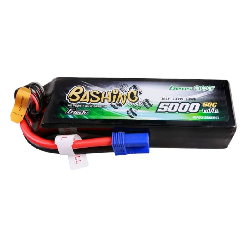 Gens ace G-Tech 5000mAh 14.8V 4S1P 60C Lipo Battery Pack with EC5 Plug-Bashing Series_0