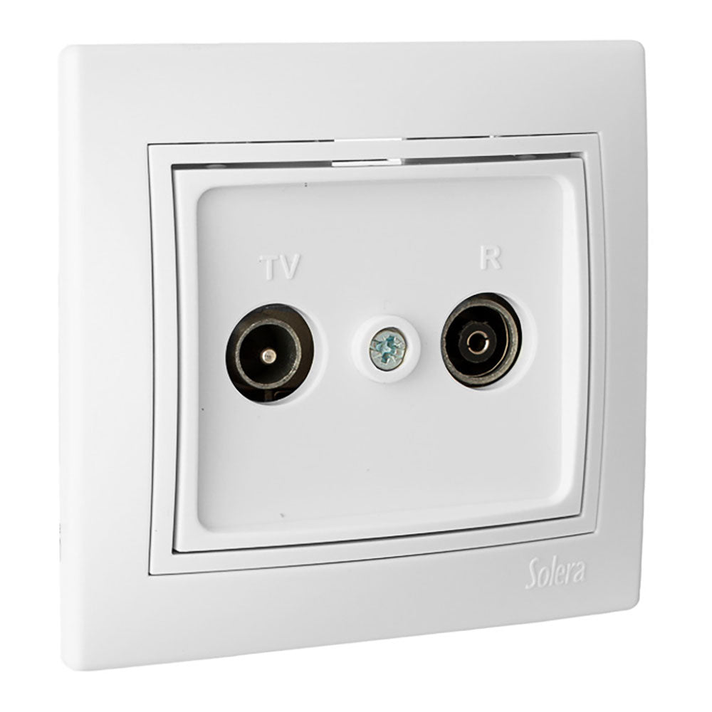 Tomada de sinal para tv e rÃ¡dio cor branco sÃ©rie europa solera erp47u_0