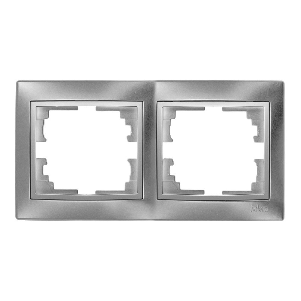 Estrutura horizontal duplo prateado 154x81x10mm sÃ©rie europa solera erp72au_0