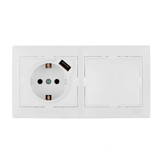 Kit de comutador + base t/tl com usb + espelho duplo 154x81x10mm sÃ©rie europa solera kit-erp-room_0