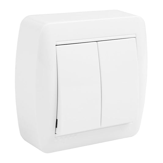 Comutador duplo 74x72x28mm superficie mural solera mur12u_0