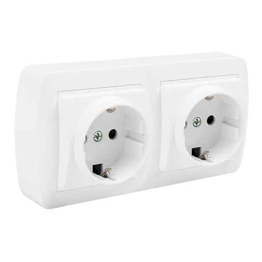 Base dupla bipolar com t/tl 148x72x42mm superficie mural solera mur66u_0