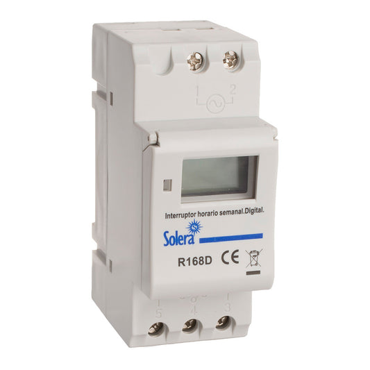 Interruptor horÃ¡rio semanal digital- analÃ³gico (retractilado) solera r168d_0