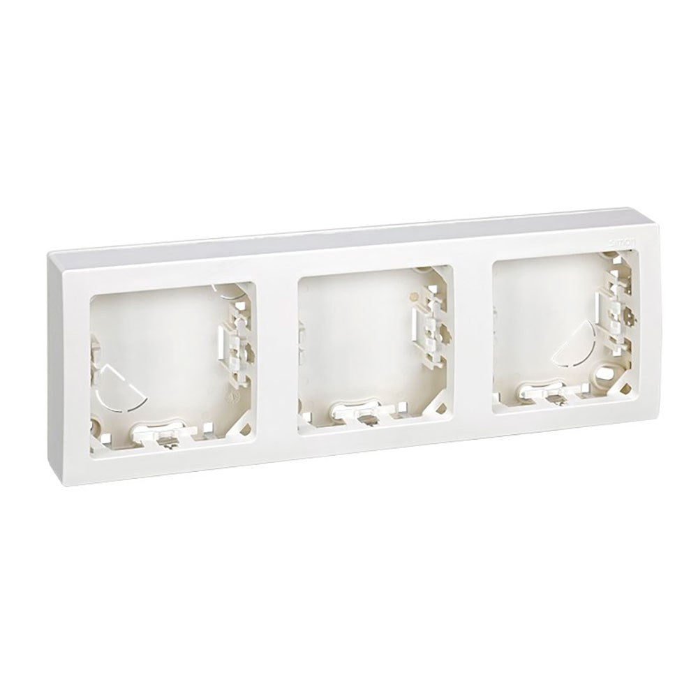 Moldura com base, superfÃ­cie, 3 elementos, horizontal, sÃ©rie simon73 loft, branco, retractilado_0