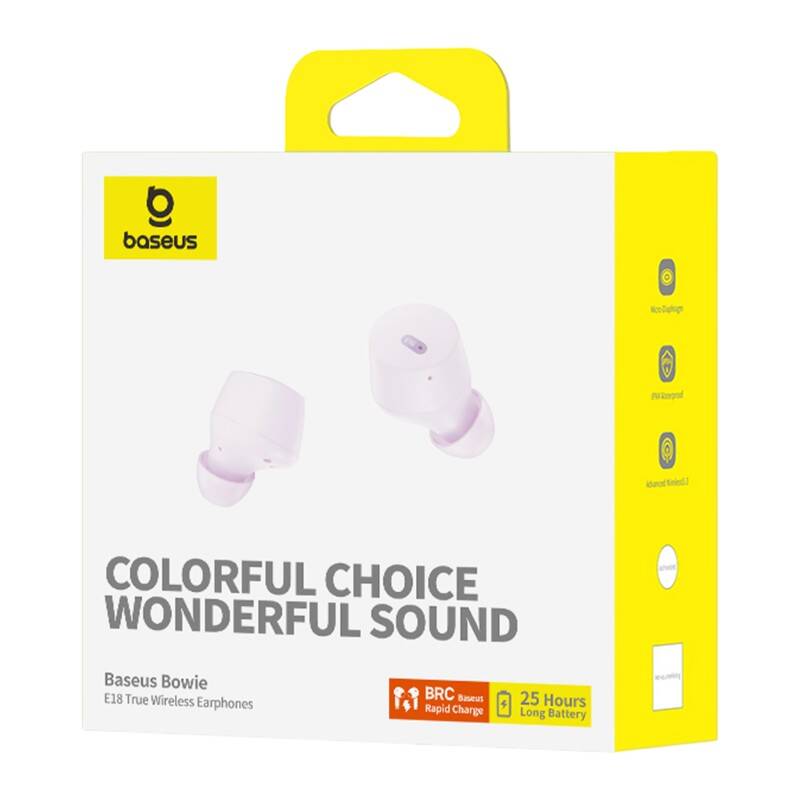 Baseus Bowie E18 Wireless TWS ENC IPX4 Earphones - Purple_11