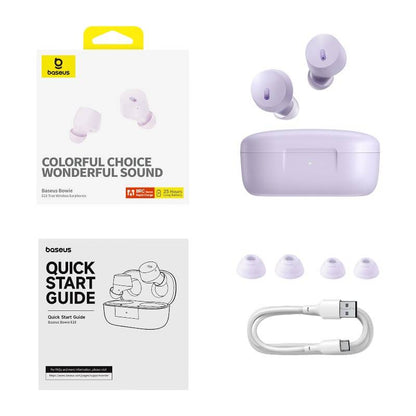 Baseus Bowie E18 Wireless TWS ENC IPX4 Earphones - Purple_15