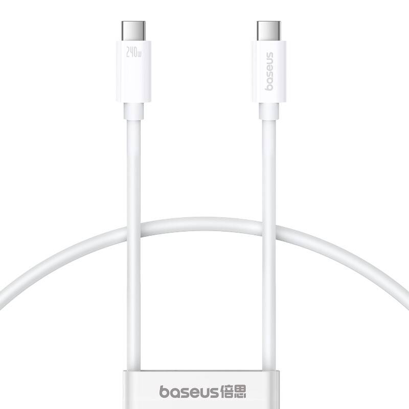 fast Charging Cable Baseus Superior 2 USB-C to USB-C 240W, 1,8m (white)_0