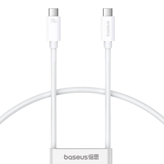 fast Charging Cable Baseus Superior 2 USB-C to USB-C 240W, 1,8m (white)_0