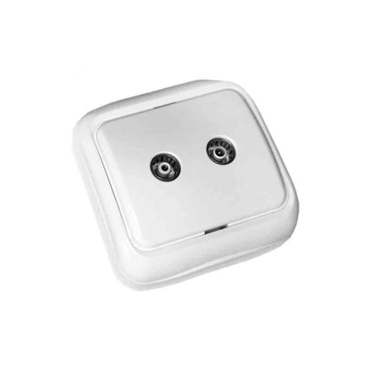 Tomada tv e radio superfÃ­cie "serie spa" 77 x 77 x 30 mm_0