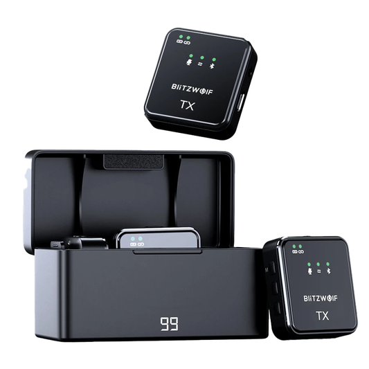 Wireless Microphone BlitzWolf, BW-SX63, 1000mAh (black)_0