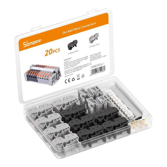 DIN Rail wire connector Sonoff set (20 pcs)_0