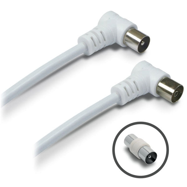 METRONIC Prolongador Coaxial 9.52mm M/F em "L" 2m + Adaptador M/M / Stock Off_0