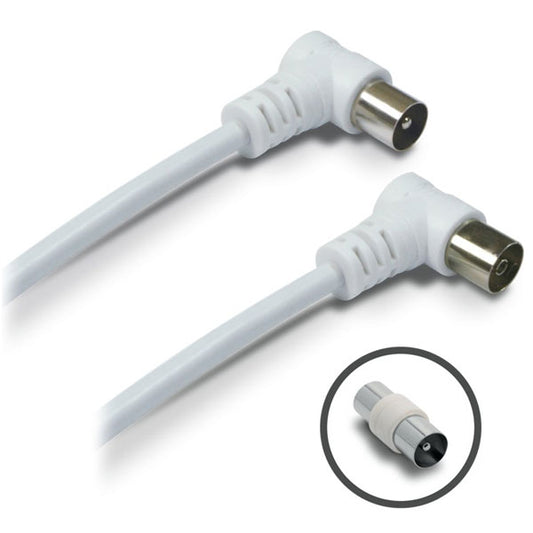METRONIC Prolongador Coaxial 9.52mm M/F em "L" 2m + Adaptador M/M / Stock Off_0