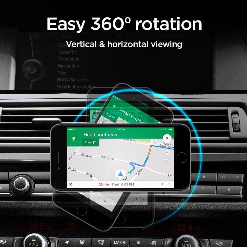 Spigen QS24 phone holder for CD slot in car magnetic - black_4
