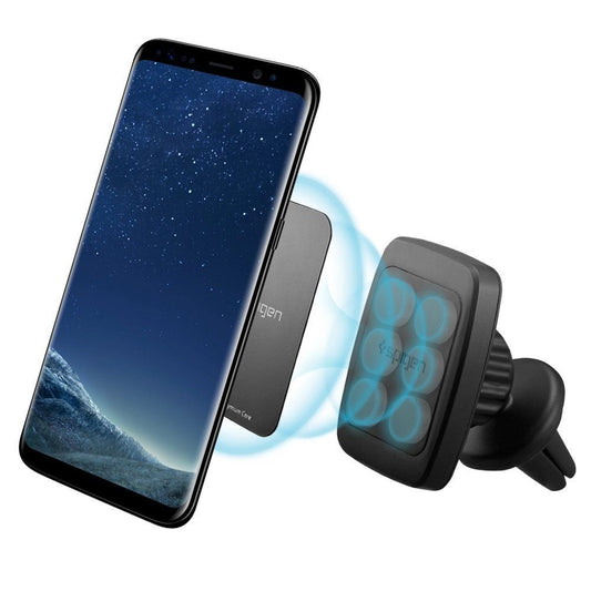 Spigen H12 phone holder for car air vent magnetic - black_0