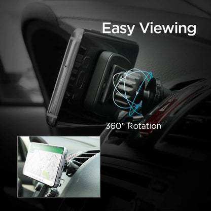 Spigen H12 phone holder for car air vent magnetic - black_13