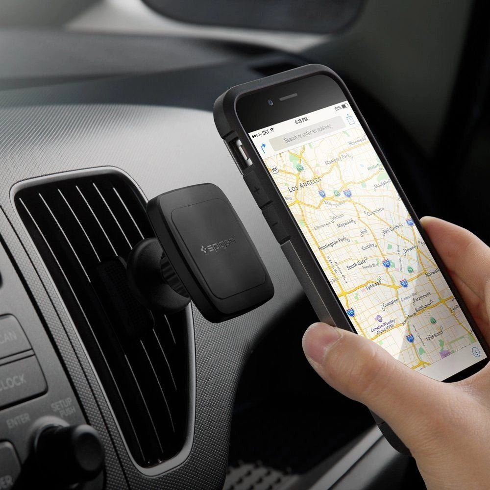 Spigen H12 phone holder for car air vent magnetic - black_17